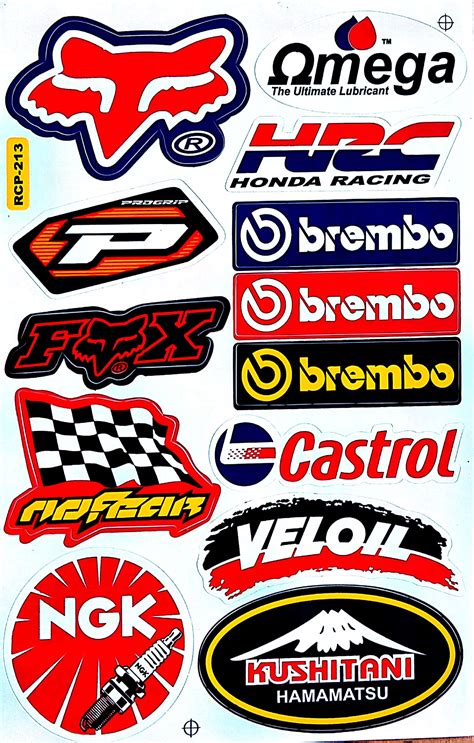 Sticker sheet Team Sponsor Moto GP Motorcycle Racing decal | Etsy