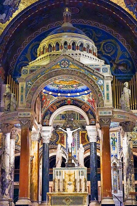 The Altar of the Cathedral Basilica of St. Louis - St. Louis, MO – designed by George D Barnett ...