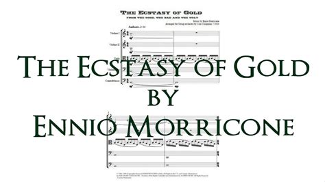 The Ecstasy of Gold for String Orchestra Sheet Music - YouTube