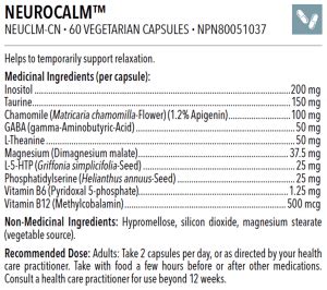 NEUROCALM™ 60 Capsules Designs for Health - Bodycrafters