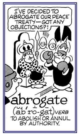 abrogate - Phocabulary word - Photo Word of the Day to improve and enhance word memory. Beginner ...