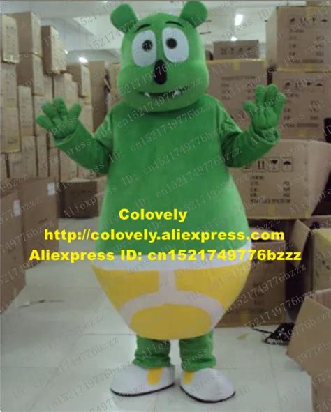 Funny Green Gummy Bear Mascot Costume Mascotte Gummibar Adult With Big ...