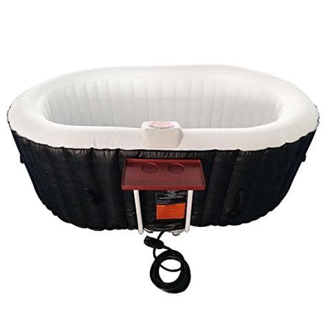 ALEKO 2 Person Oval Inflatable Hot Tub High Powered Bubble Jet Spa - Hot Tubs Depot