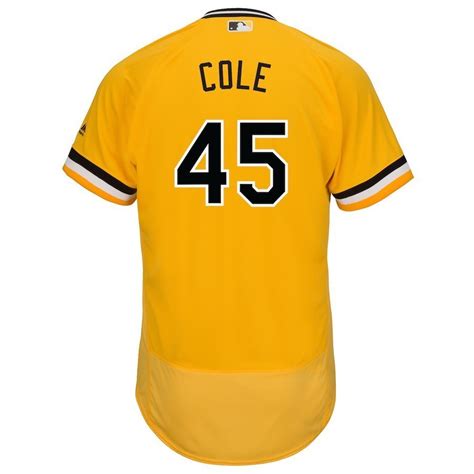 Men's Gerrit Cole #45 Flex Base Jersey Sewn on Pittsburgh Pirates 2018 ...