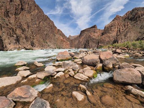 Granite Rapids Beach in Grand Canyon National Park, Arizona. Stock ...