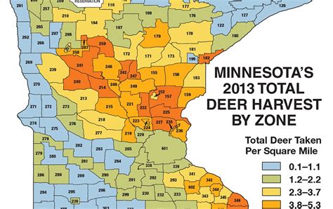 BRADLEY's BLOG: 2013 Deer Harvest by Zone: Map of Minnesota