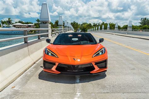 Chevrolet Corvette C8 Convertible Orange - Boston Luxury Car Rental