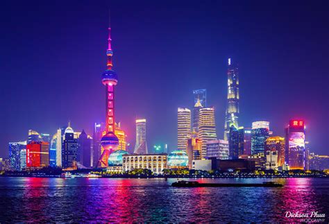 Shanghai Pudong night skyline | Shanghai is a city where Eas… | Flickr