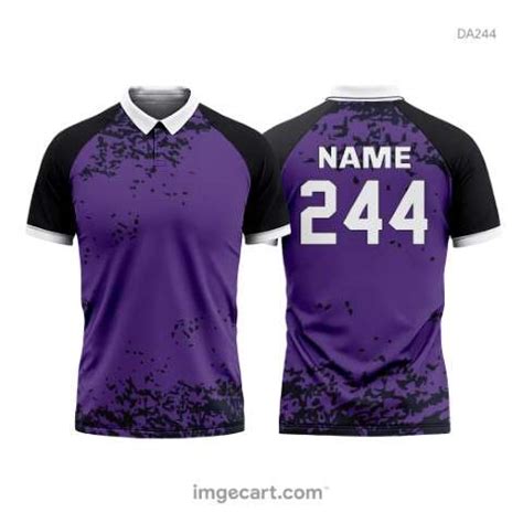 Football Jersey Design Purple with Black - imgecart