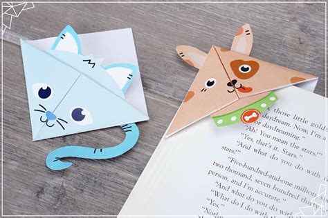 8 Adorable Printable Origami Bookmarks