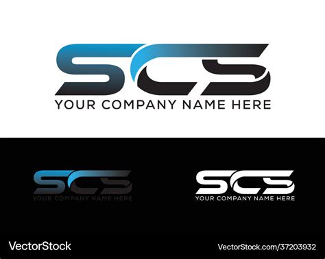 Scs logo or icon design Royalty Free Vector Image