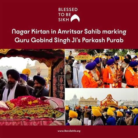 Nagar Kirtan in Amritsar Sahib marking Guru Gobind Singh Ji's Parkash Purab