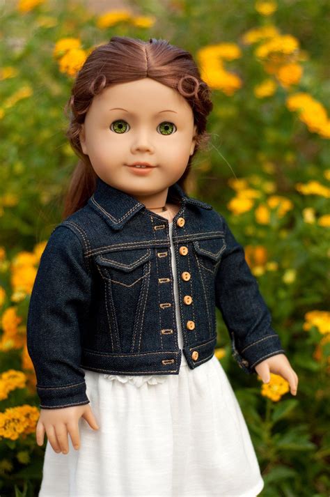 American Girl Doll Denim Jacket lJ pattern used** (cropped jacket pattern) | American girl ...