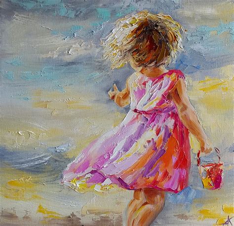 Painting HAPPY CHILDHOOD, oil painting,art peopl | Artfinder