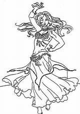 Belly Dance Coloring Pages sketch template