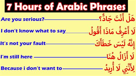 Arabic Phrases And Meanings