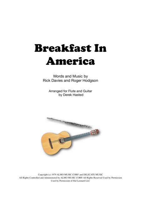 Breakfast In America (arr. Derek Hasted) Sheet Music | Supertramp ...