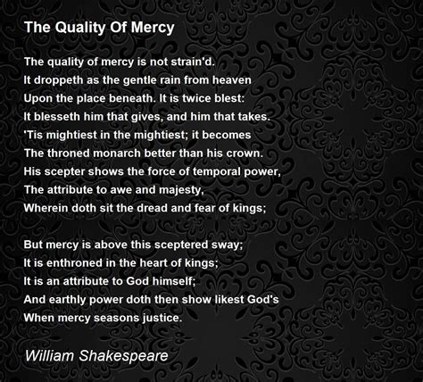 The Quality Of Mercy Poem by William Shakespeare - Poem Hunter