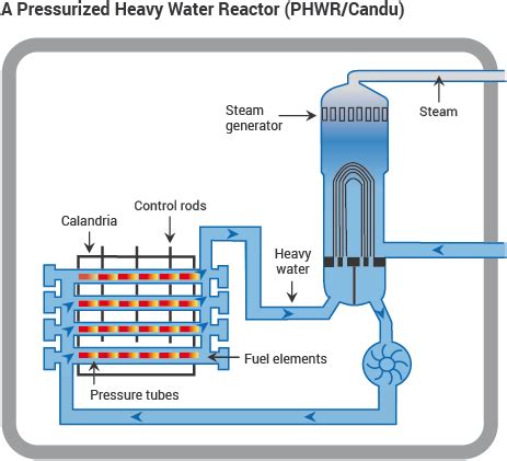 A Pressurized Heavy Water Reactor (PHWR/Candu) diagram Cooling Tower, Heavy Water, Nuclear ...