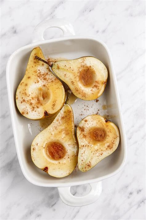 Healthy Baked Pears with Cinnamon - Running on Real Food