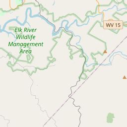 Map for Elk River, West Virginia, white water, Bergoo to Webster Springs