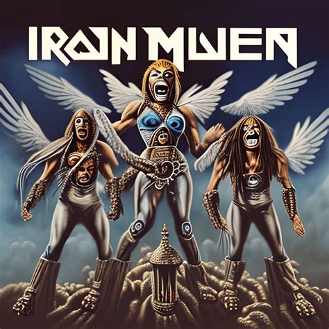 Iron Maiden Album Cover with Pigeons · Creative Fabrica