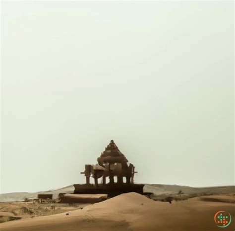 Desert Landscape With An Ancient Temple | Artificial Design