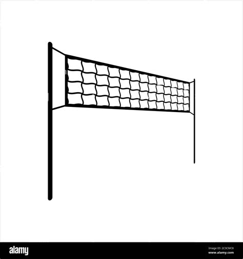 Black And White Volleyball Net Clipart