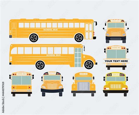 School Bus Printable Vector Illustration. School Bus Illustration of ...