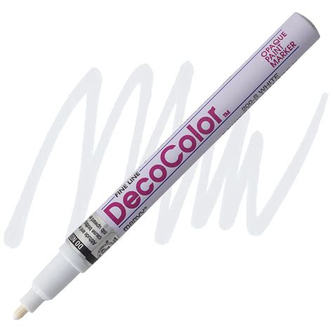 Decocolor Paint Marker - White, Fine Tip | BLICK Art Materials