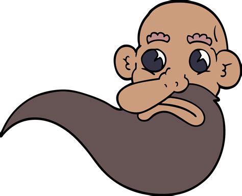 cartoon doodle grumpy old man 12197801 Vector Art at Vecteezy