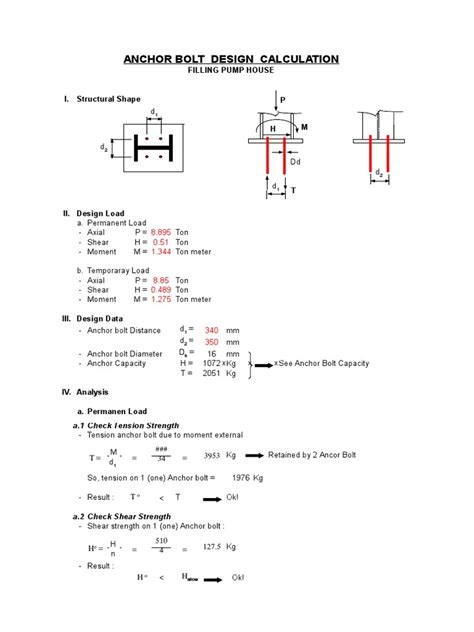 Anchor Bolt Design | PDF