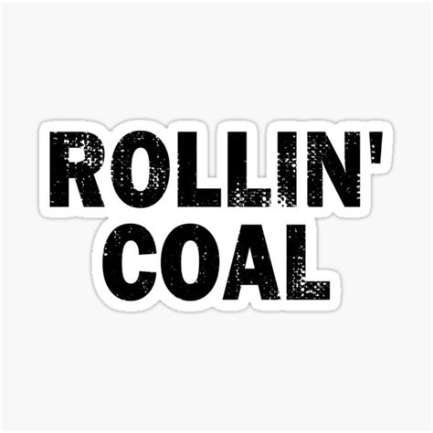 "Rollin Coal Diesel Engine Trucker" Sticker for Sale by brandonv111 ...