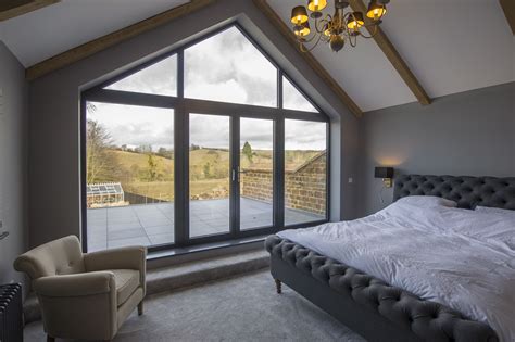 Mulberry House | Bedroom window design, Vaulted ceiling bedroom, Floor to ceiling windows