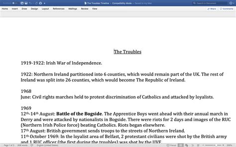 Timeline of The Troubles 1919-1998 | Teaching Resources