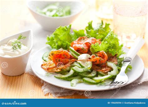 Potato rosti with salmon stock photo. Image of prepared - 19669094