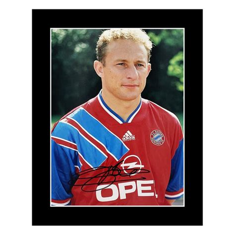 Signed Jean-Pierre Papin Photo Display - 10x8 Bayern Munich Autograph