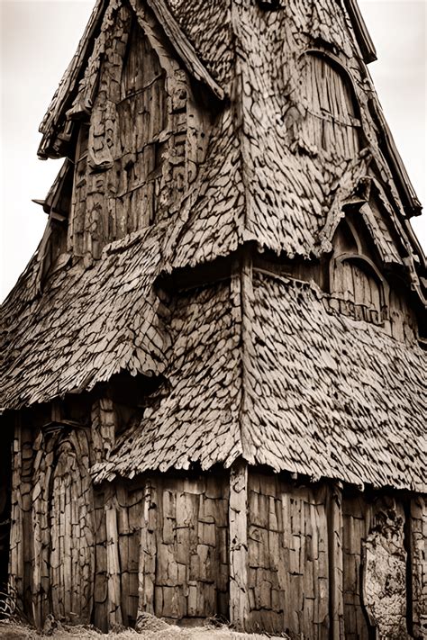 Viking Stave Church Graphic · Creative Fabrica