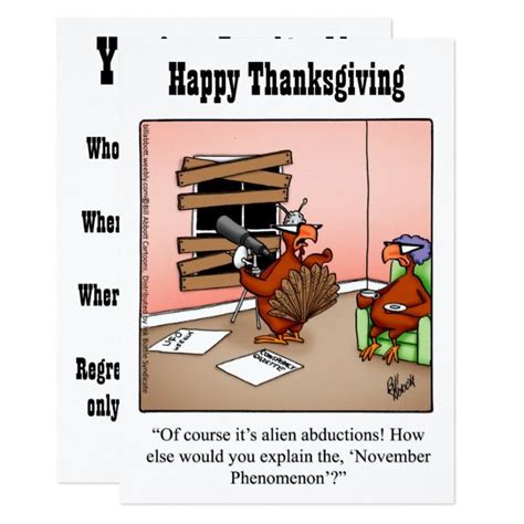 Funny Thanksgiving Humor Invitations | Zazzle