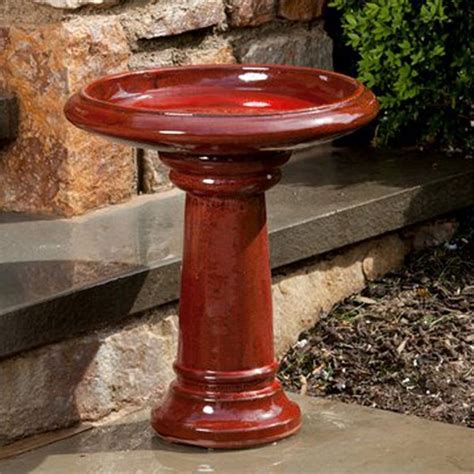 Alfresco Home Ischia Bird Bath in Island Red 846086051563 | eBay