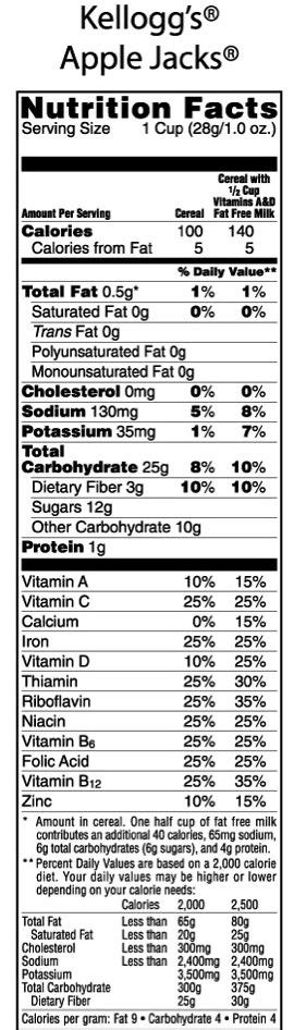 35 Apple Jacks Nutrition Facts Label - Labels Database 2020