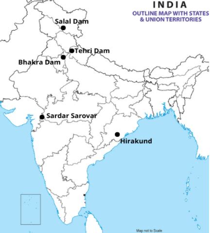 Bhakra Nangal Dam In India Map