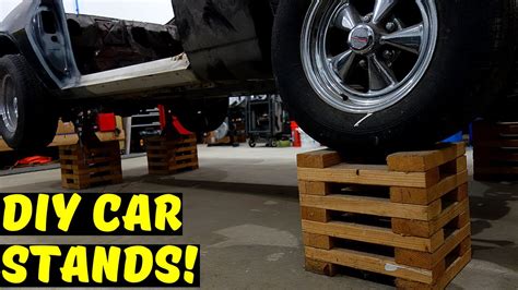 DIY Wooden Car Stands (Wheel Cribs) - YouTube