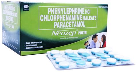 Neozep Forte Tablets Drowsy Cold Medication 30 Capsules