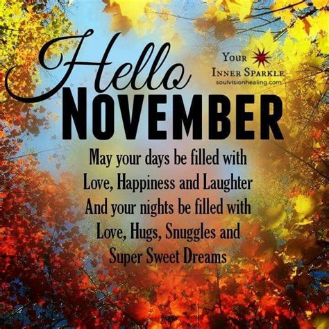 Pin by 🎵Carie Lyn Albers🎵 on Quotes | Sweet november quotes, Hello november, Happy new month ...