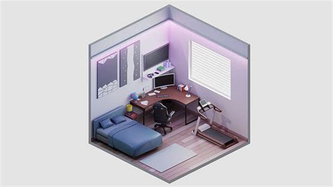 3D model room 32 VR / AR / low-poly | CGTrader