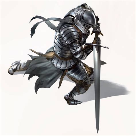 Knight fighting stance | Knight, Fantasy armor, Concept art characters