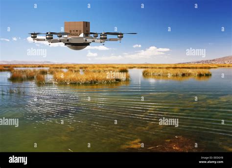 3d image of futuristic delivery drone Stock Photo - Alamy