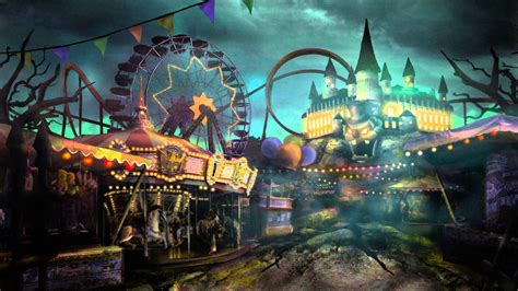 Download Spooky Abandoned Theme Park Wallpaper | Wallpapers.com