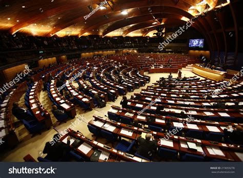 Strasbourg, France - March 16, 2008: Building Of Parliamentary Assembly ...